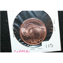 Golden State Mint "1929 Indian Chief" Copper Round; .999 Fine Copper 1/4 Oz.