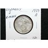 Image 1 : 1939A German 2 Reichsmark Foreign Coin W/Flying Eagle Holding Swatstika