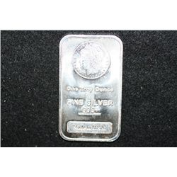 "Silver Morgan" Silver Ingot; 999+ Fine Silver 1 Oz.