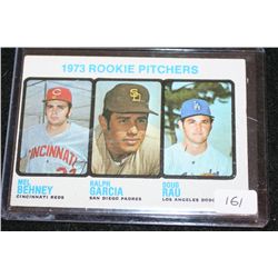 1973 MLB Mel Behney-Cincinnati Reds, Ralph Garcia-San Diego Padres & Doug Rau-Los Angeles Dodgers Ro