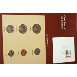 Zimbabwe; Coin Sets of All Nations W/Stamp Dated 1985