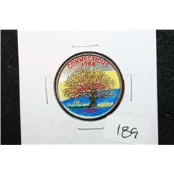 1999-P Connecticut State Quarter Colorized