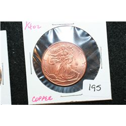 Golden State Mint "Walking Liberty" Copper Round; .999 Fine Copper 1/4 Oz.