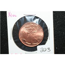 Golden State Mint "Walking Liberty" Copper Round; .999 Fine Copper 1/4 Oz.