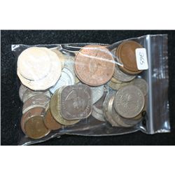 Foreign Coin & Token; Various Dates, Conditions & Denominations, Lot of 60