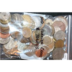 Foreign Coin & Token; Various Dates, Conditions & Denominations, Lot of 100