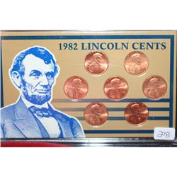 1982 Lincoln Penny, Lot of 7
