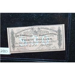 The Confederate States of America $1,000 Bond