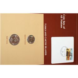Turks and Caicos Islands; Coin Sets of All Nations W/Postal Stamp Dated 1983