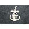 Image 2 : 14K Gold Anchor Charm W/Jesus on the Cross