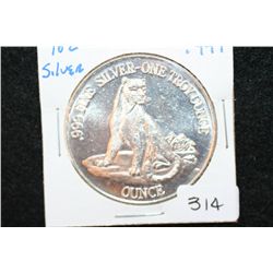 1980 USA Bicentennial Silver Round; .999 Fine Silver 1 Oz.