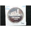 Image 1 : 1849 John Stevens Silver Round; .999 Fine Silver 1 Oz.