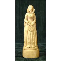 A 19th century European carved ivory figure o...