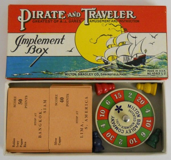 Pirate and Traveler board game by Milton Bradley Co.