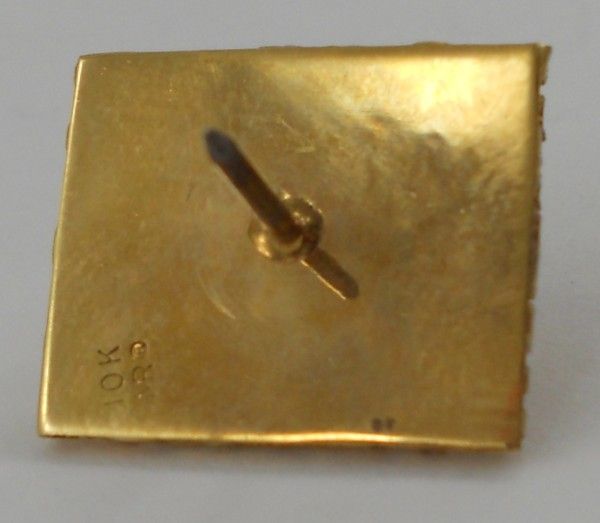 Gold Nugget Lapel Pin with Rams Head