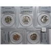 Image 1 : 1951, 54, 55, 57, & 58 WASHINGTON QUARTERS ALL PCGS MS-64