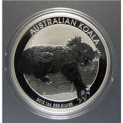 2012 AUSTRALIAN ONE DOLLAR KOALA, 1 oz. .999 SILVER