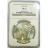 Image 1 : 1923 Peace $1, NGC MS63, Sharply struck! Frosty!