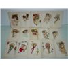 Image 1 : LOT 15 VINTAGE POSTCARDS WOMEN WATERCOLOR