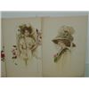 Image 3 : LOT 15 VINTAGE POSTCARDS WOMEN WATERCOLOR