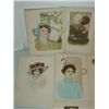 Image 2 : LOT 17VINTAGE POSTCARDS WOMEN WATERCOLOR
