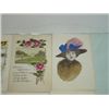 Image 4 : LOT 14 VINTAGE POSTCARDS WOMEN WATERCOLOR