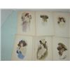 Image 5 : LOT 20 VINTAGE POSTCARDS WOMEN WATERCOLOR