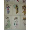 Image 2 : LOT 30 VINTAGE POSTCARD WOMEN WATERCOLOR GH LAMBIN