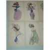 Image 3 : LOT 30 VINTAGE POSTCARD WOMEN WATERCOLOR GH LAMBIN