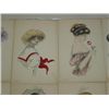 Image 5 : LOT 30 VINTAGE POSTCARD WOMEN WATERCOLOR GH LAMBIN