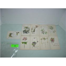 LOT 5 VINTAGE POSTCARD WOMEN WATERCOLOR FAIRMAN