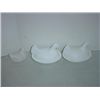 Image 1 : LOT 3 VINTAGE WHITE MILK GLASS HEN ON NEST