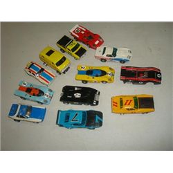 LOT 12 VINTAGE SLOT CARS TYCO PRO AFX RACE CAR