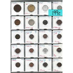 LOT 100 WORLD COINS FOREIGN FRANCE JAPAN GERMANY