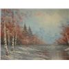 Image 1 : ORIGINAL ACRYLIC ON CANVAS AUTUMN STREAM LANDSCAPE