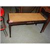 Image 1 : EMPIRE VICTORIAN WALNUT CANE RUSH TABLE