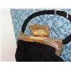 Image 2 : ANTIQUE VINTAGE BLACK BEADED HANDBAG