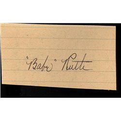 BABE RUTH CUT SIGNATURE AUTOGRAPH
