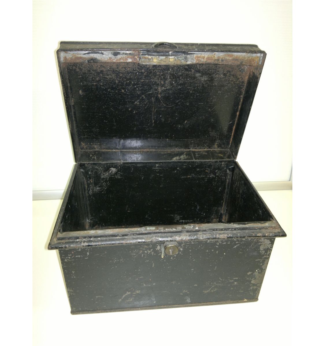 Antique Lock Box L 13in W 9in H 8in