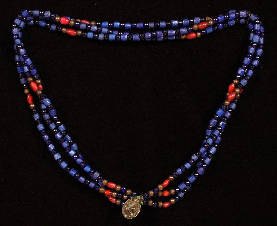 Three Strings of 19TH C. Hudson Bay Russian Cobalt Trade Beads