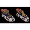 Image 1 : Southern Plains Cheyenne Child's Moccasins, Fully Beaded with Dog and Geometric Design Sinew Sewn on