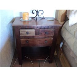 OAK 3 DRAWER NIGHT STAND