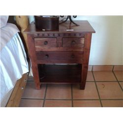 OAK 3 DRAWER NIGHT STAND