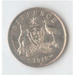 1918 Sixpence