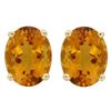 Image 1 : Genuine 3.50 ctw Citrine Oval Stud Earrings 14kt