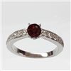 Image 1 : Natural 1.73 ct 3.51g Garnet & Diamond 14k WG Ring