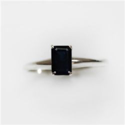 Natural 2.50 ctw Sapphire Emerald .925 Sterling Ring