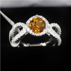 5.54g 14k White Gold Diamond Ring