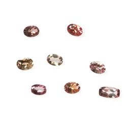 Natural 6.35ctw Bi-Color Tourmaline Mix Size (8) Stone