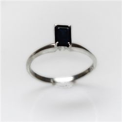 Natural 4.00 ctw Sapphire Emerald .925 Sterling Ring